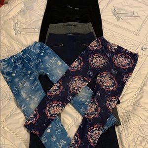 Lot of 6 Girls size 5-6 leggings